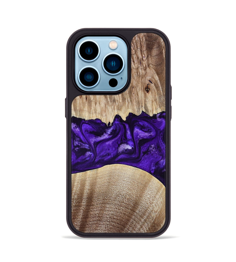 iPhone 14 Pro Wood Phone Case - Kameron (Purple, 799634)