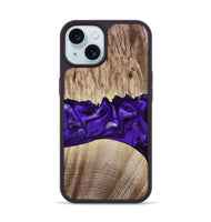iPhone 15 Wood Phone Case - Kameron (Purple, 799634)