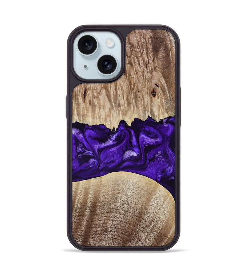 iPhone 15 Wood Phone Case - Kameron (Purple, 799634)