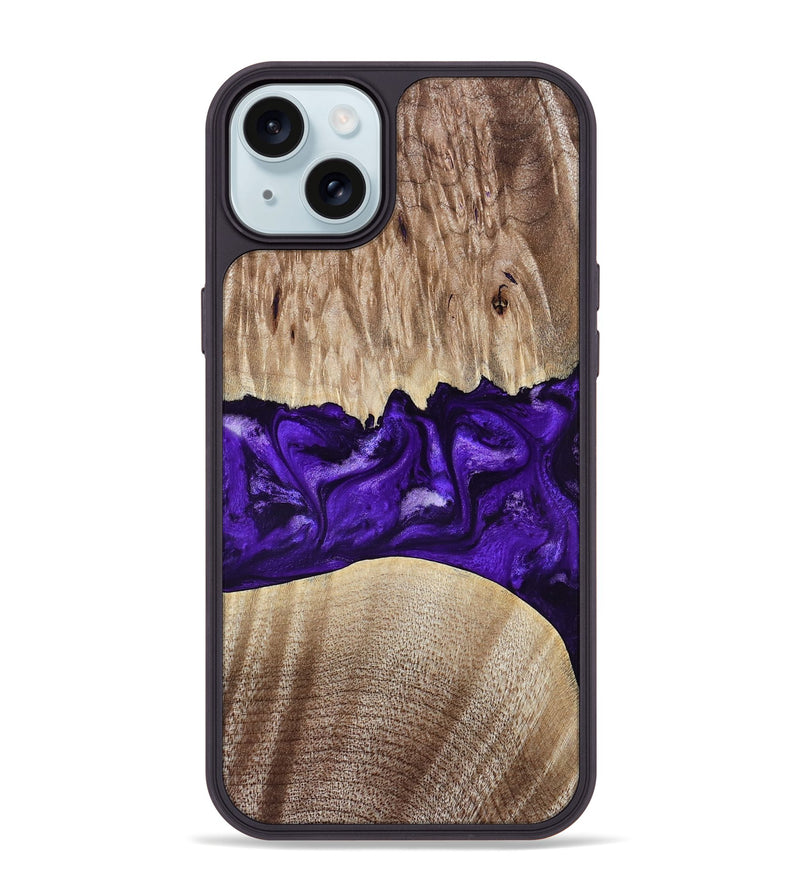 iPhone 15 Plus Wood Phone Case - Kameron (Purple, 799634)