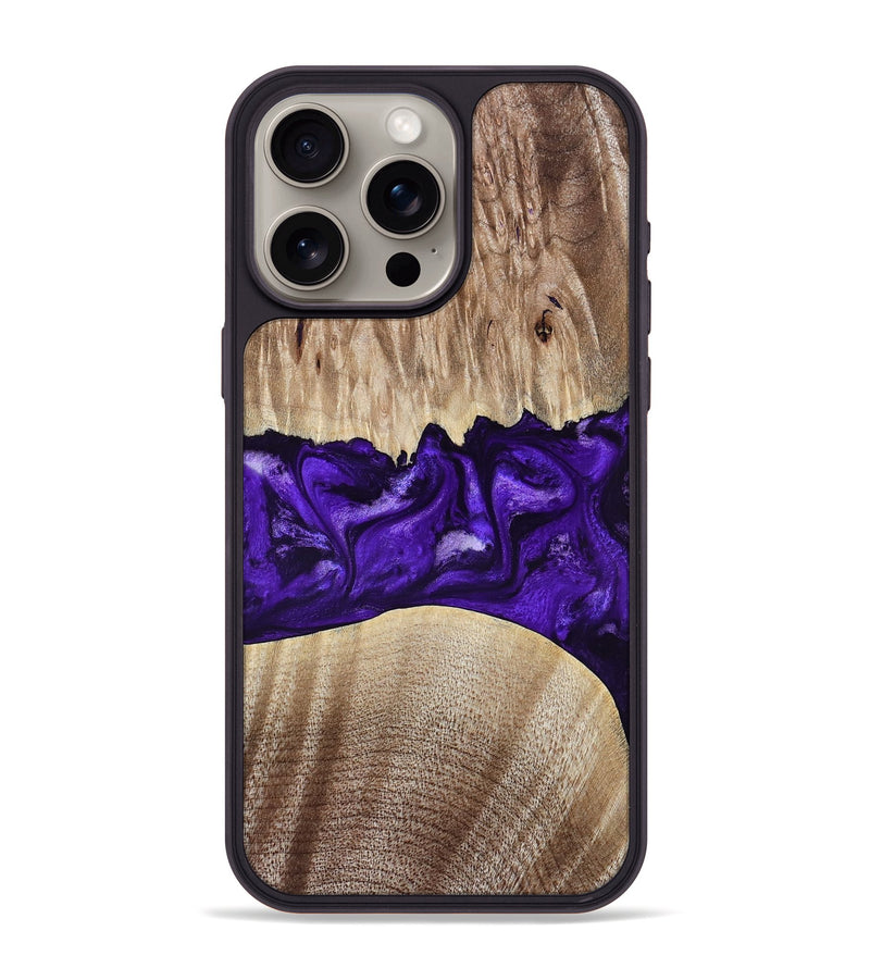 iPhone 15 Pro Max Wood Phone Case - Kameron (Purple, 799634)