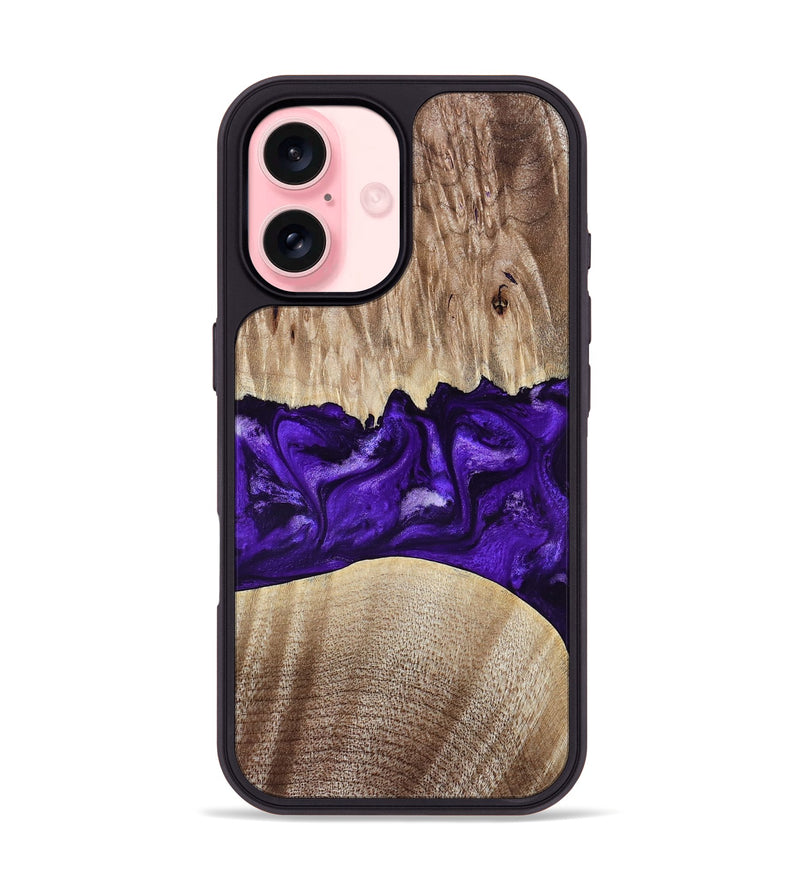 iPhone 16 Wood Phone Case - Kameron (Purple, 799634)