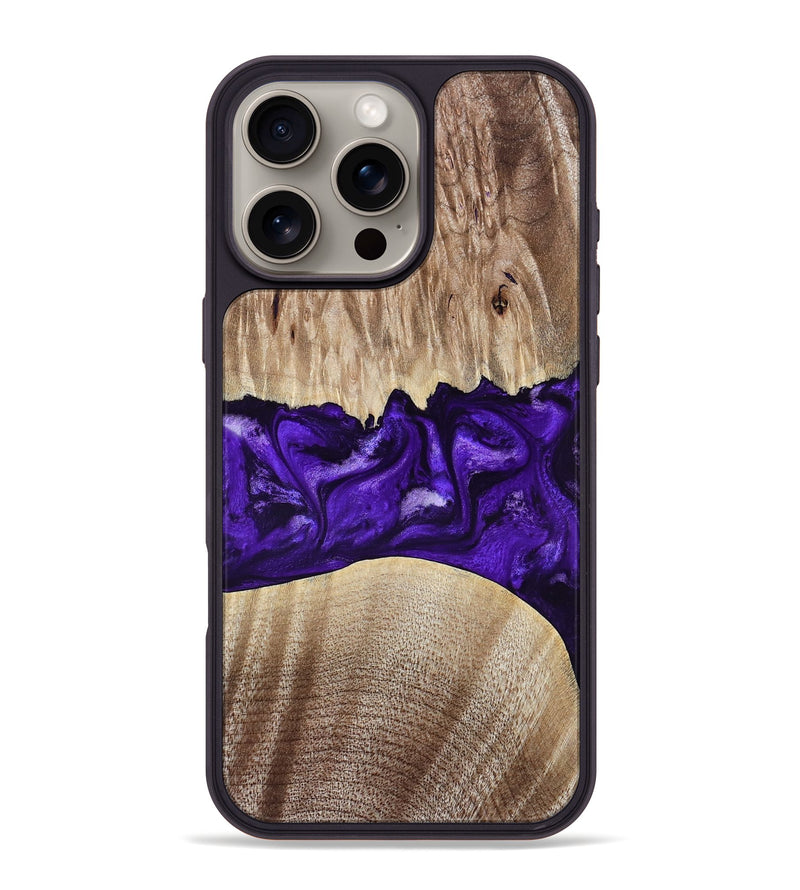 iPhone 16 Pro Max Wood Phone Case - Kameron (Purple, 799634)