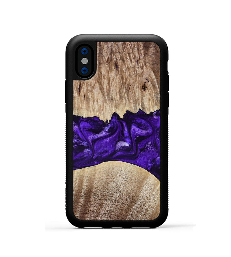 iPhone Xs Wood Phone Case - Kameron (Purple, 799634)