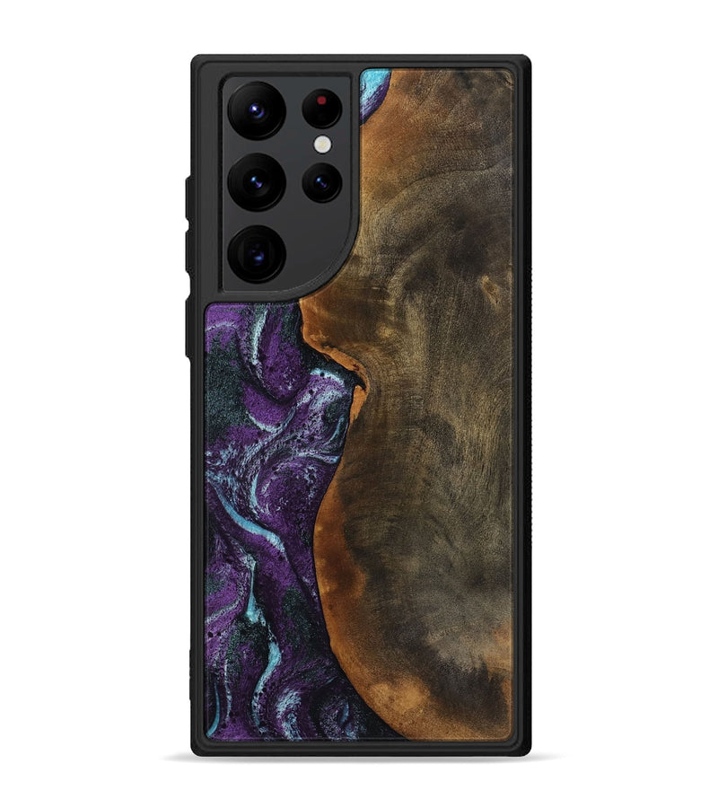 Galaxy S22 Ultra Wood Phone Case - Corina (Purple, 799635)