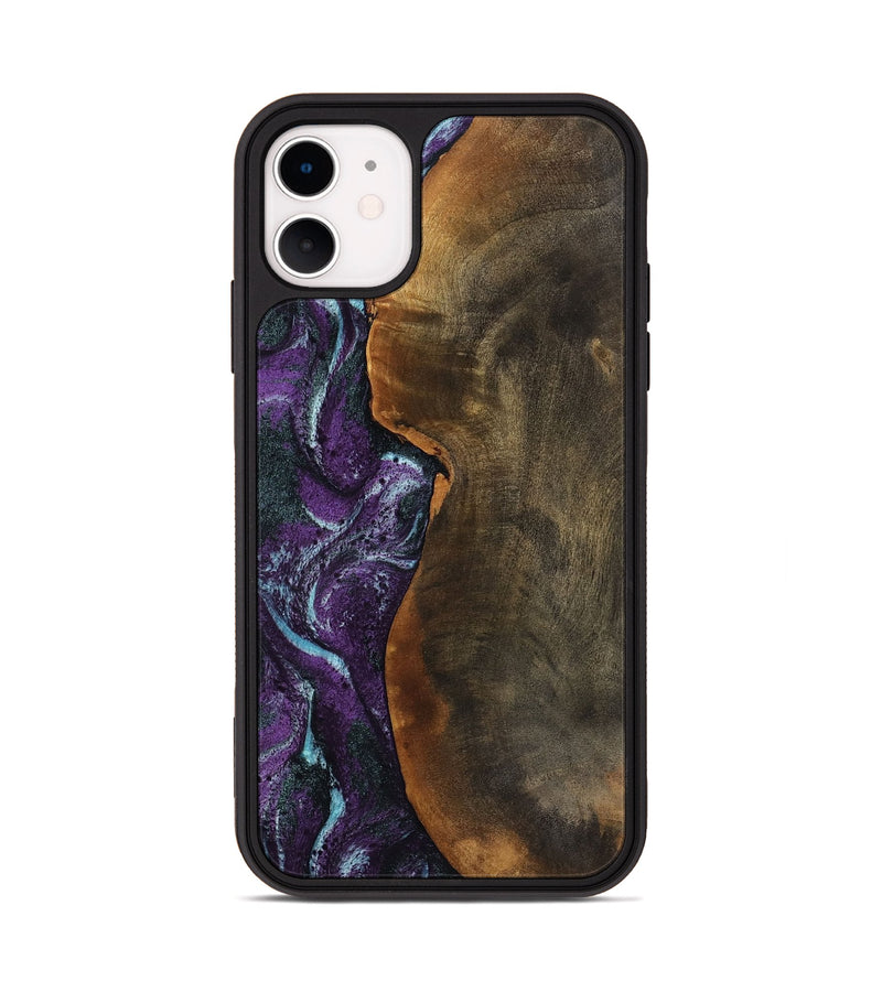 iPhone 11 Wood Phone Case - Corina (Purple, 799635)