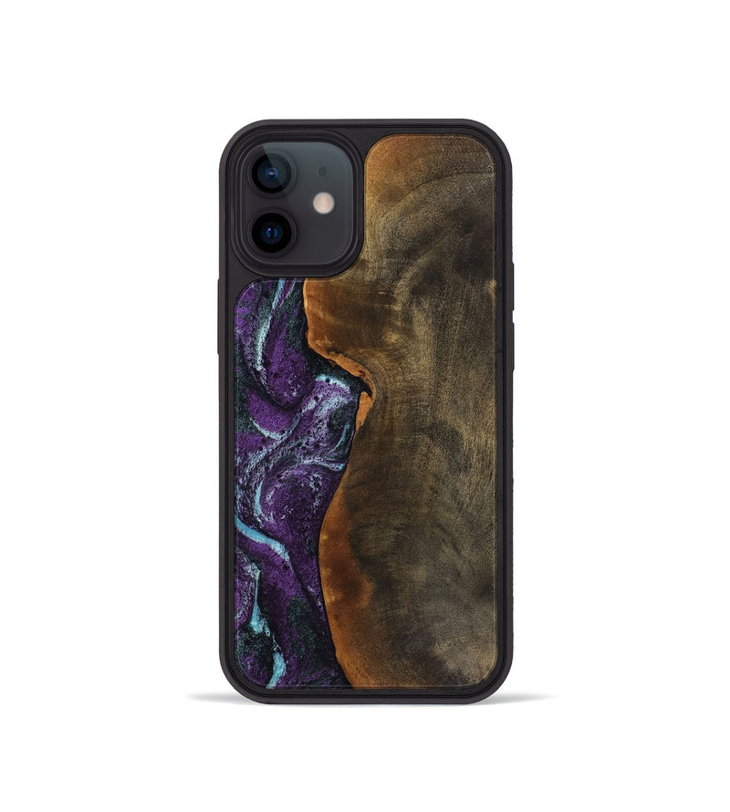 iPhone 12 mini Wood Phone Case - Corina (Purple, 799635)