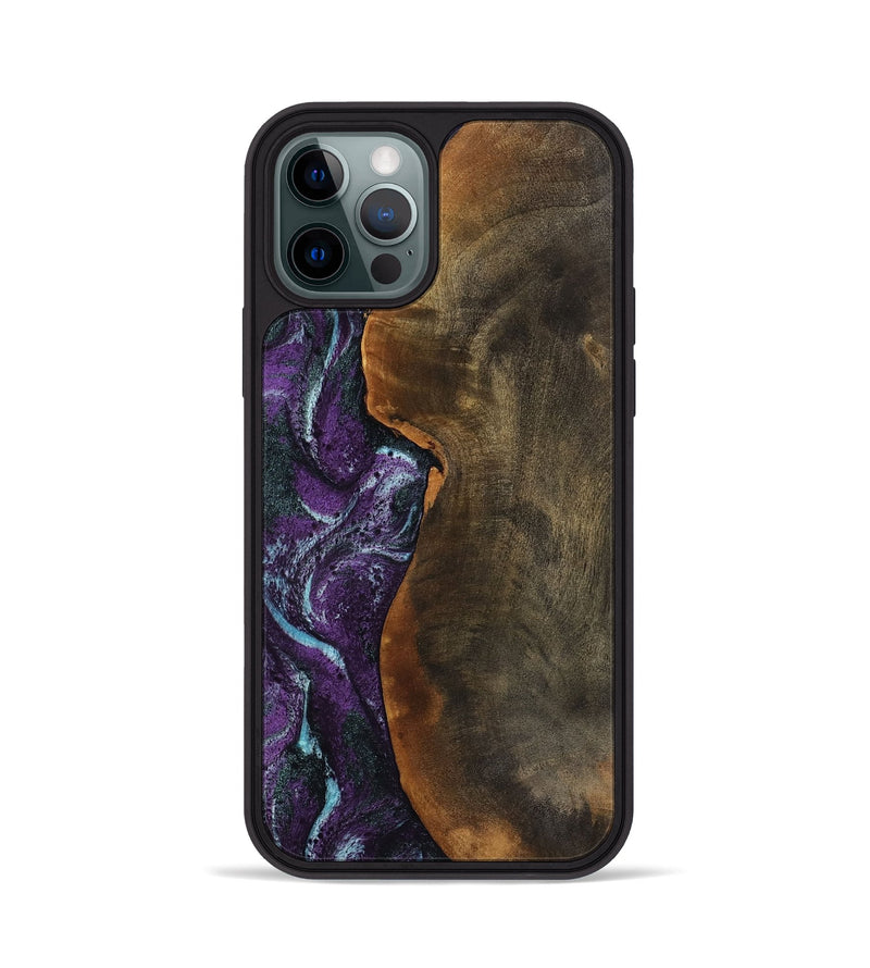 iPhone 12 Pro Wood Phone Case - Corina (Purple, 799635)