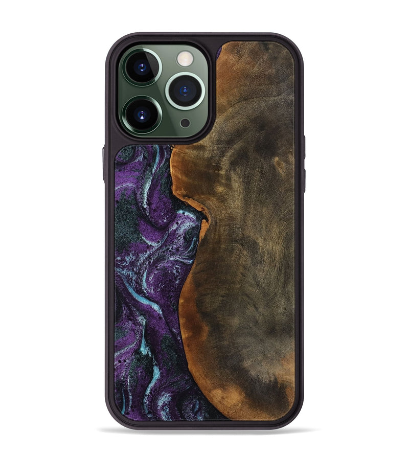 iPhone 13 Pro Max Wood Phone Case - Corina (Purple, 799635)