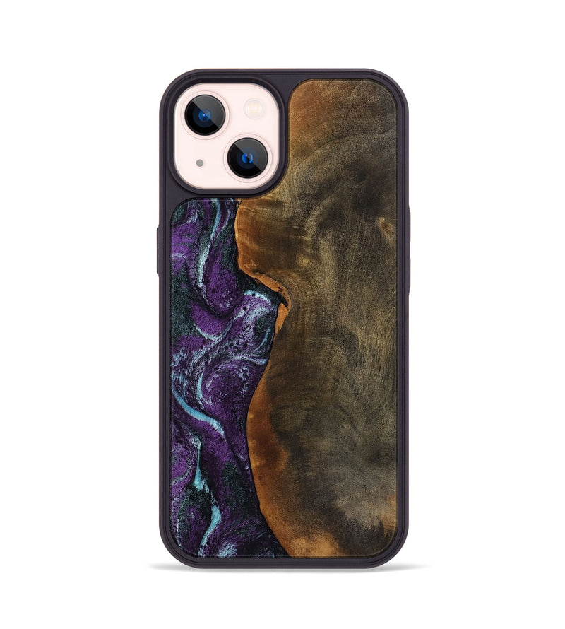 iPhone 14 Wood Phone Case - Corina (Purple, 799635)