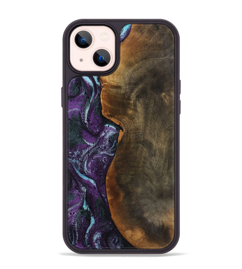 iPhone 14 Plus Wood Phone Case - Corina (Purple, 799635)