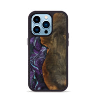 iPhone 14 Pro Wood Phone Case - Corina (Purple, 799635)