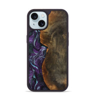 iPhone 15 Wood Phone Case - Corina (Purple, 799635)