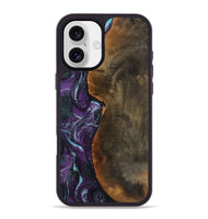iPhone 16 Plus Wood Phone Case - Corina (Purple, 799635)