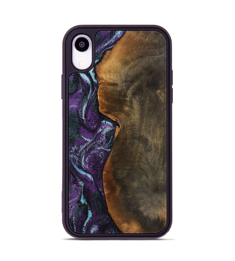 iPhone Xr Wood Phone Case - Corina (Purple, 799635)