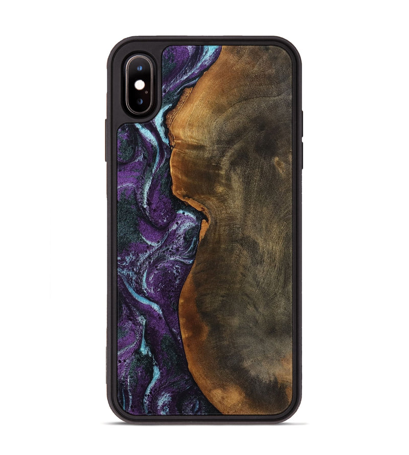 iPhone Xs Max Wood Phone Case - Corina (Purple, 799635)
