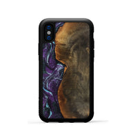 iPhone Xs Wood Phone Case - Corina (Purple, 799635)