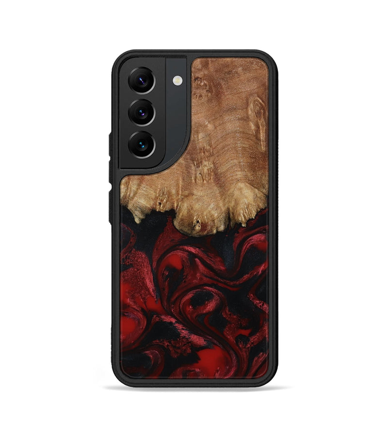 Galaxy S22 Wood Phone Case - Peggy (Red, 799636)