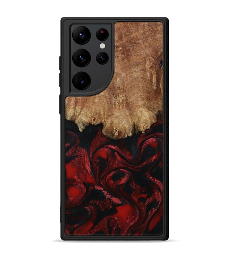 Galaxy S22 Ultra Wood Phone Case - Peggy (Red, 799636)