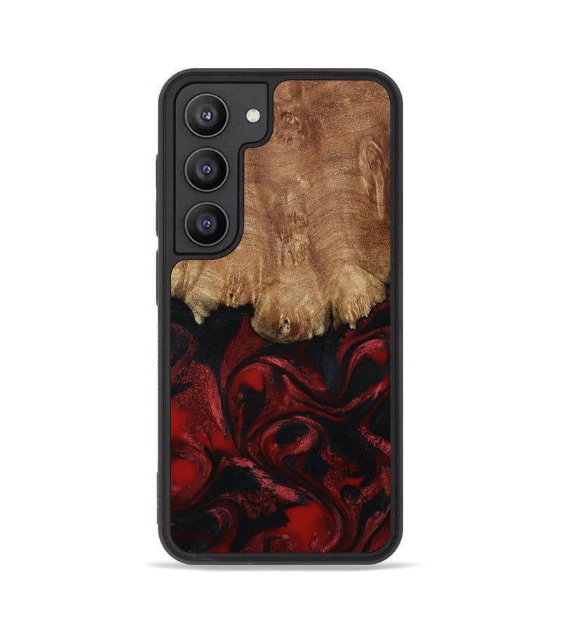 Galaxy S23 Wood Phone Case - Peggy (Red, 799636)
