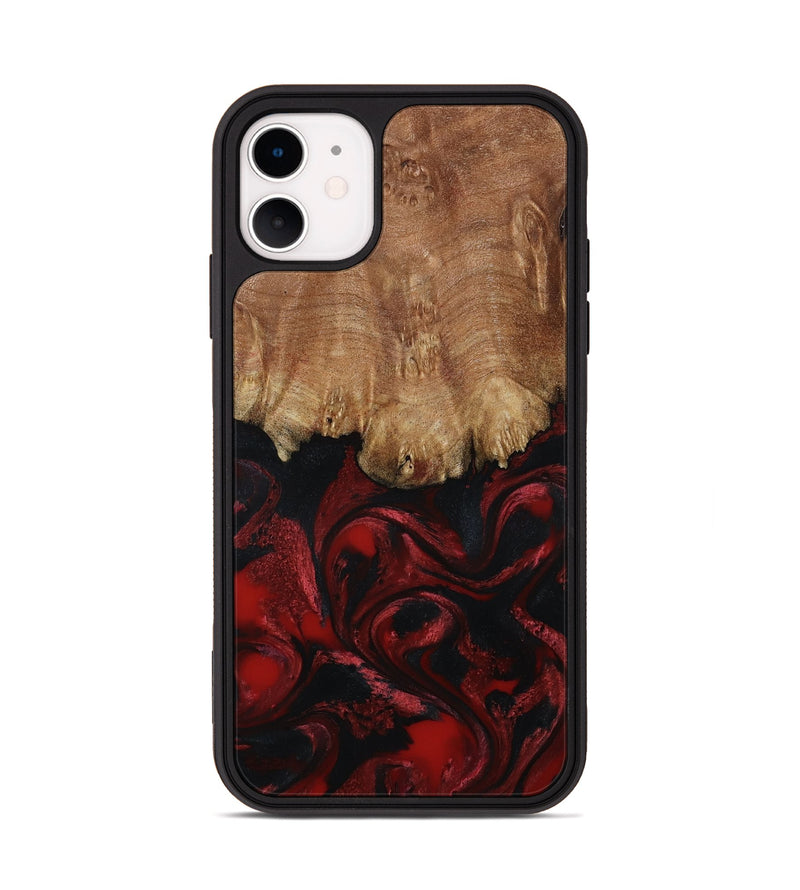 iPhone 11 Wood Phone Case - Peggy (Red, 799636)