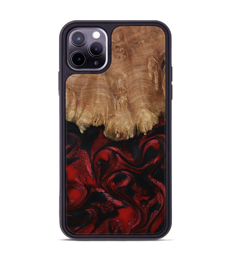 iPhone 11 Pro Max Wood Phone Case - Peggy (Red, 799636)