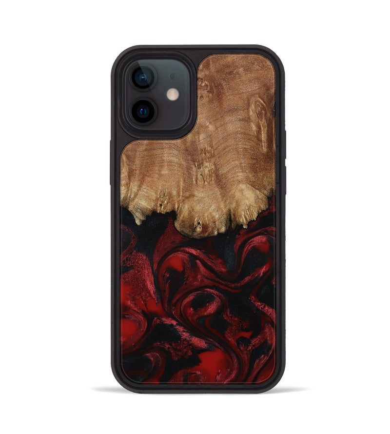 iPhone 12 Wood Phone Case - Peggy (Red, 799636)