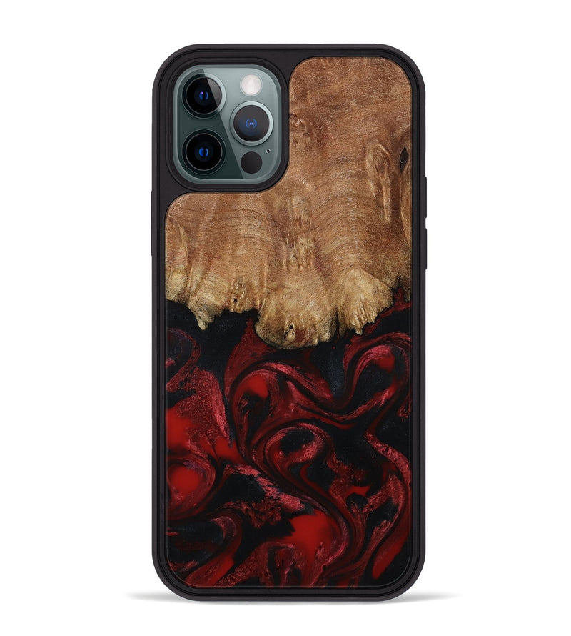 iPhone 12 Pro Max Wood Phone Case - Peggy (Red, 799636)