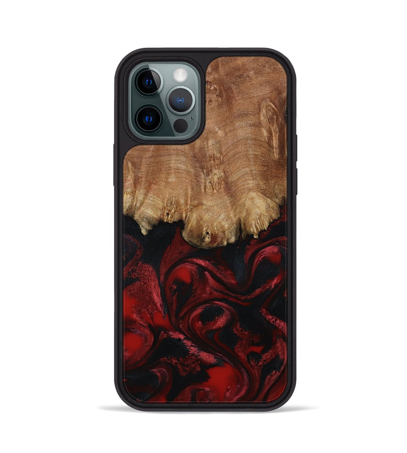 iPhone 12 Pro Wood Phone Case - Peggy (Red, 799636)