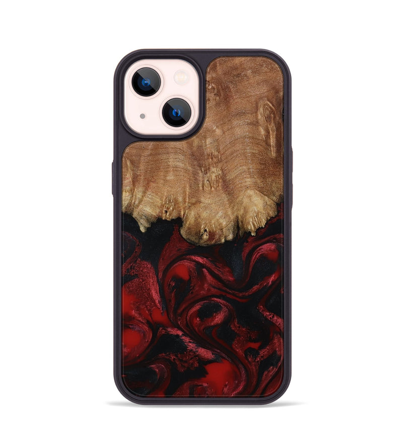iPhone 14 Wood Phone Case - Peggy (Red, 799636)