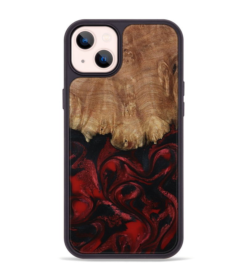 iPhone 14 Plus Wood Phone Case - Peggy (Red, 799636)
