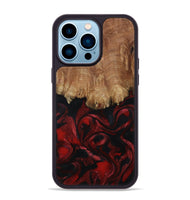 iPhone 14 Pro Max Wood Phone Case - Peggy (Red, 799636)