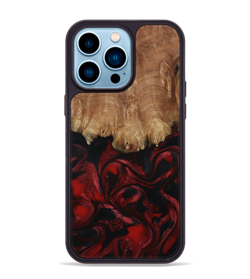 iPhone 14 Pro Max Wood Phone Case - Peggy (Red, 799636)