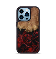 iPhone 14 Pro Wood Phone Case - Peggy (Red, 799636)