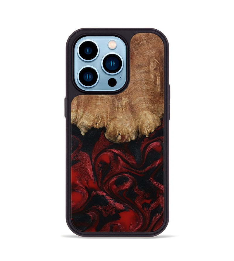 iPhone 14 Pro Wood Phone Case - Peggy (Red, 799636)
