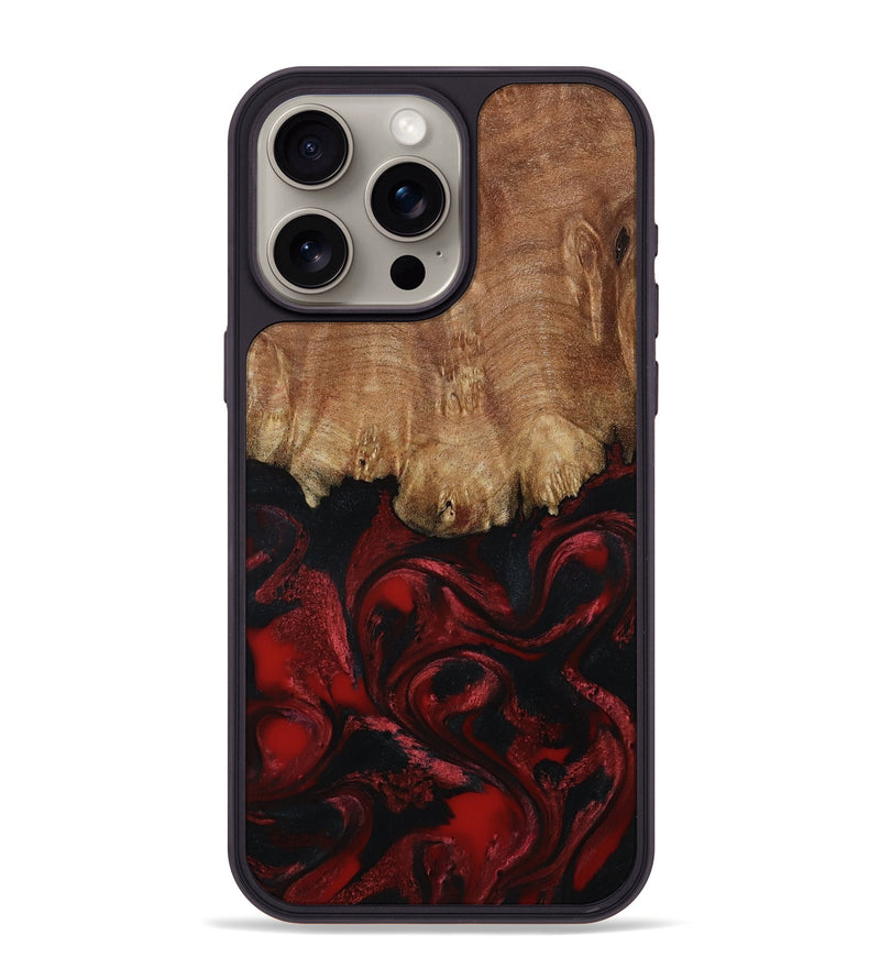 iPhone 15 Pro Max Wood Phone Case - Peggy (Red, 799636)