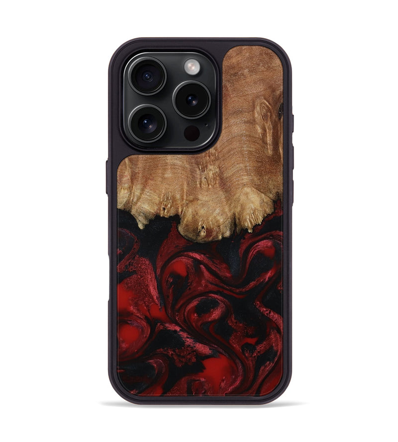 iPhone 16 Pro Wood Phone Case - Peggy (Red, 799636)
