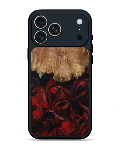 iPhone 17 Pro Max Wood Phone Case - Peggy (Red, 799636)