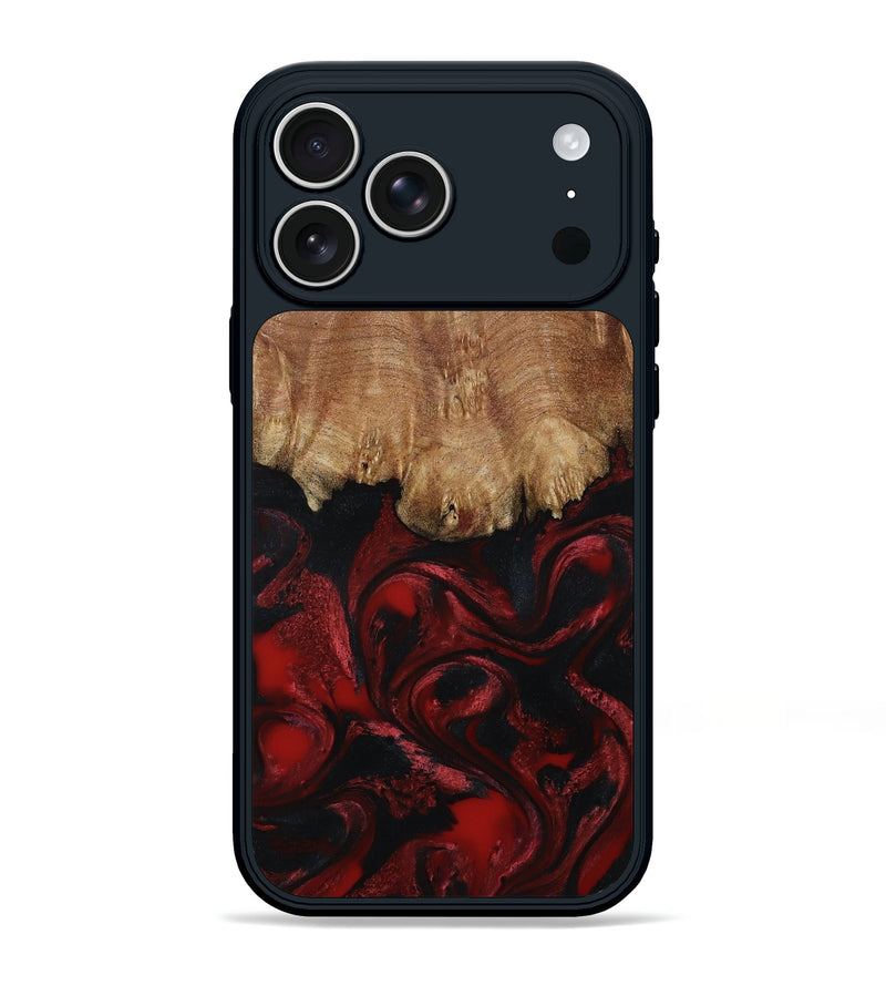 iPhone 17 Pro Max Wood Phone Case - Peggy (Red, 799636)