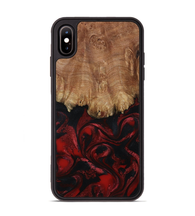 iPhone Xs Max Wood Phone Case - Peggy (Red, 799636)