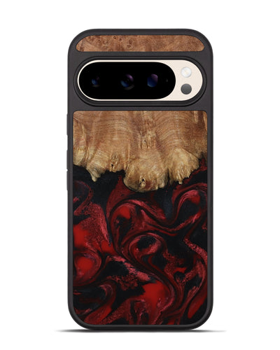 Pixel 10 Wood Phone Case - Peggy (Red, 799636)