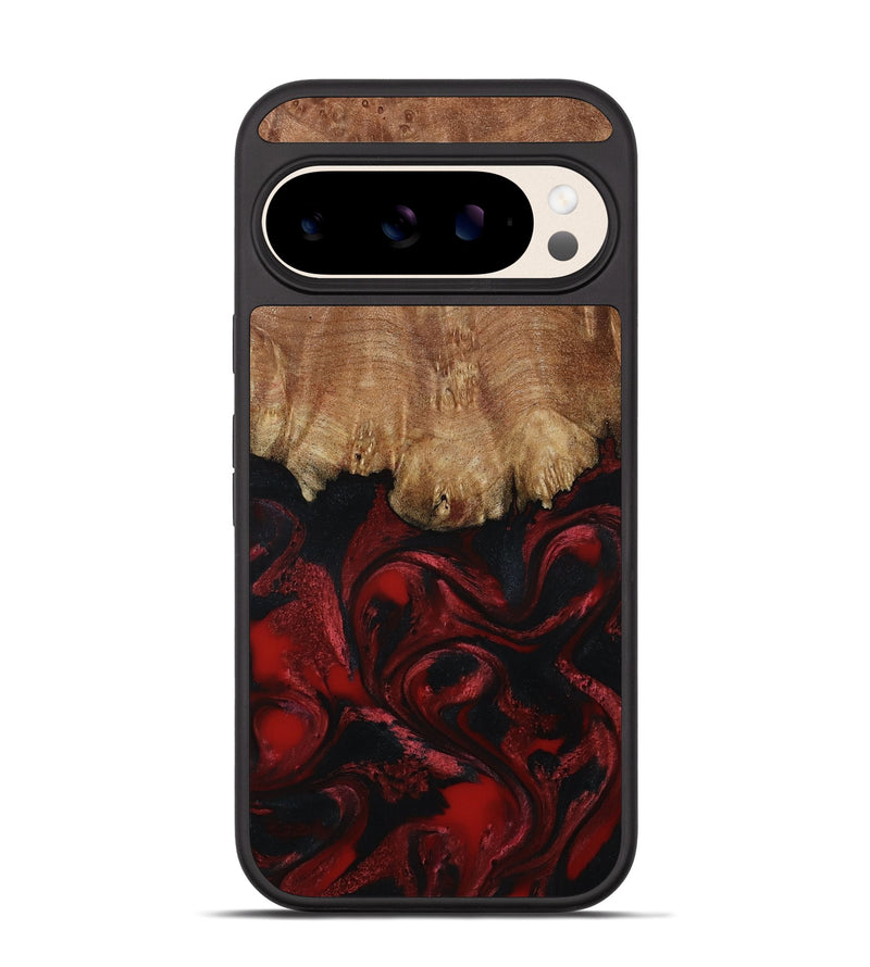 Pixel 10 Wood Phone Case - Peggy (Red, 799636)