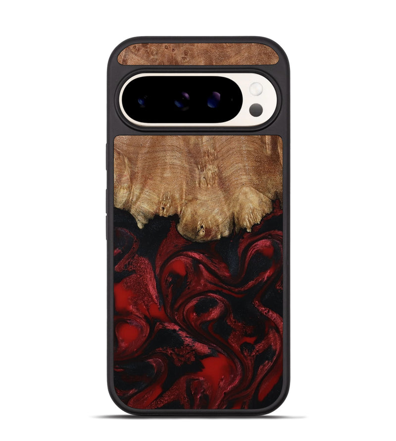 Pixel 9 Wood Phone Case - Peggy (Red, 799636)