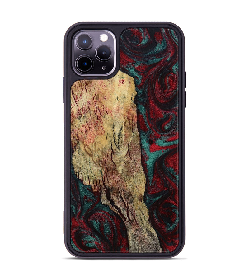 iPhone 11 Pro Max Wood Phone Case - Rufus (Red, 799637)