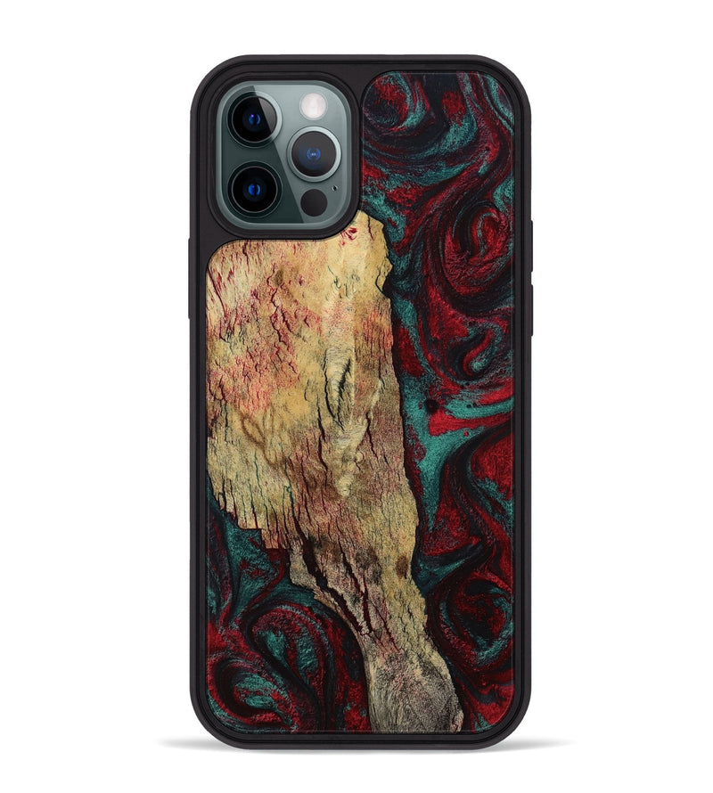 iPhone 12 Pro Max Wood Phone Case - Rufus (Red, 799637)