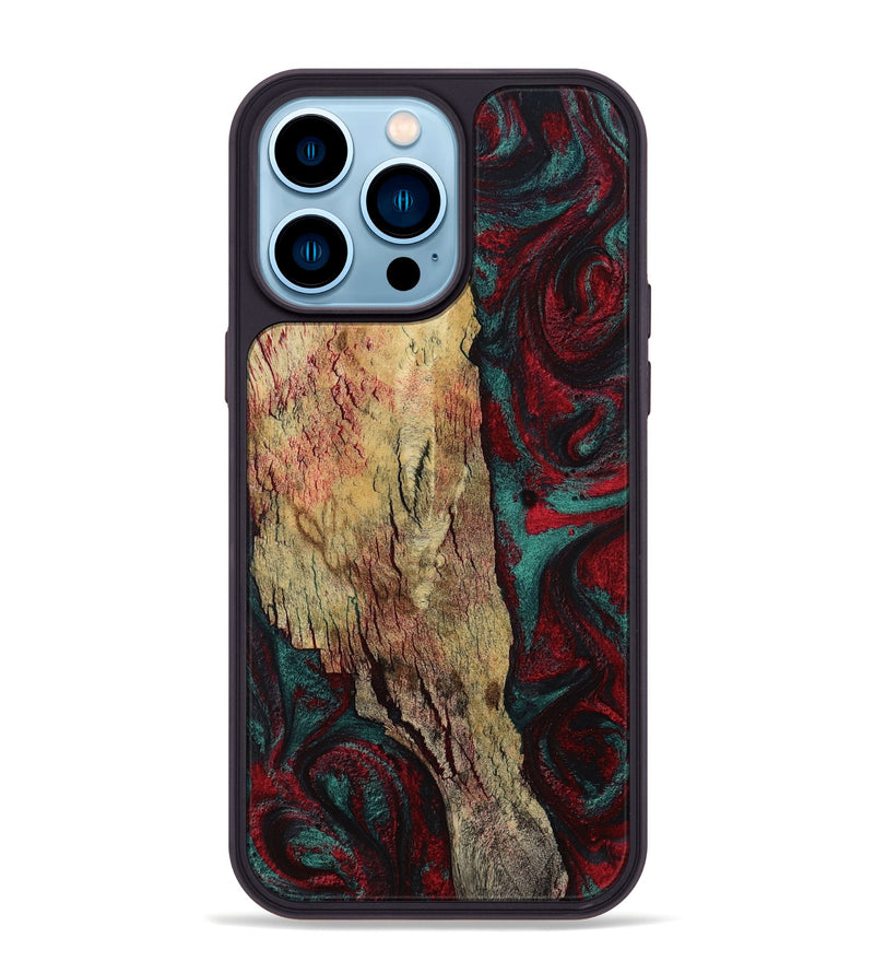 iPhone 14 Pro Max Wood Phone Case - Rufus (Red, 799637)