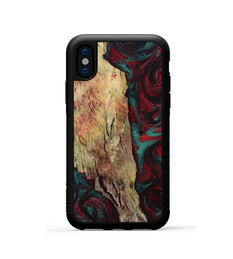 iPhone Xs Wood Phone Case - Rufus (Red, 799637)