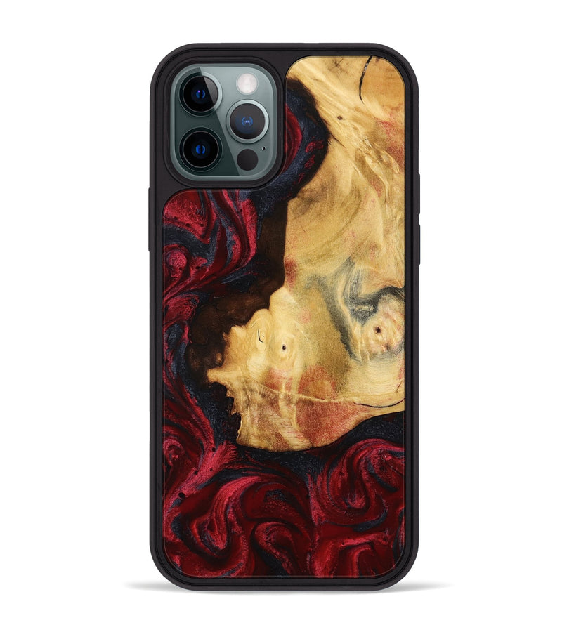 iPhone 12 Pro Max Wood Phone Case - Julisa (Red, 799638)