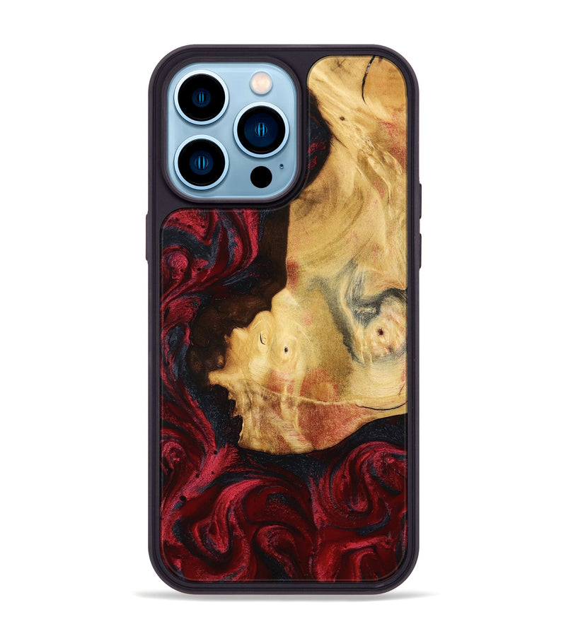 iPhone 14 Pro Max Wood Phone Case - Julisa (Red, 799638)