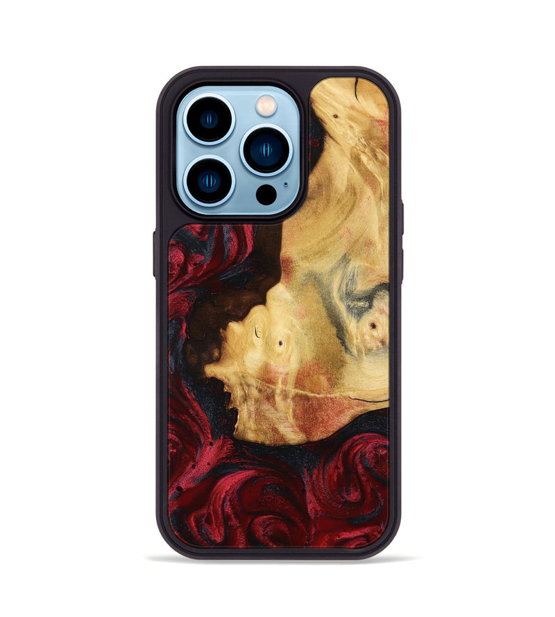 iPhone 14 Pro Wood Phone Case - Julisa (Red, 799638)